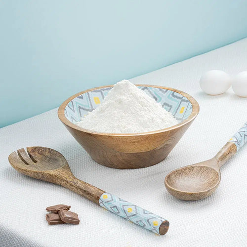 Buy Harcha Serving Bowl W Spoon – Blue Barfi