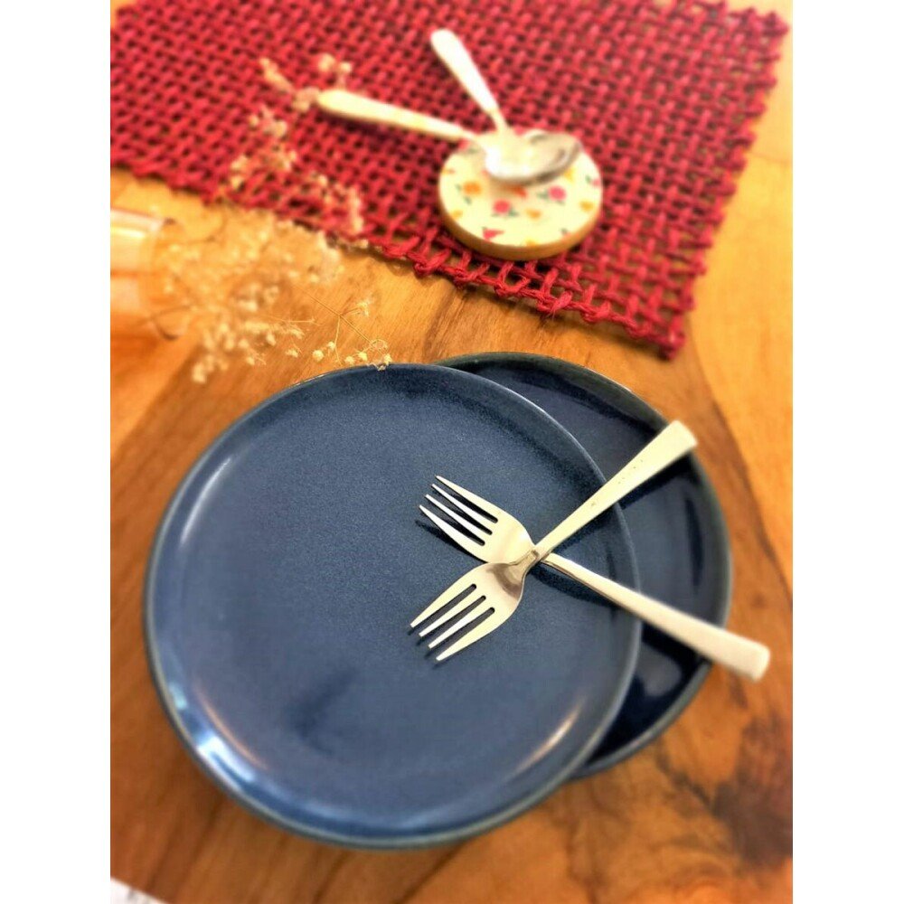 Buy INDIGO BLUE Ceramic Round Serveware Plates