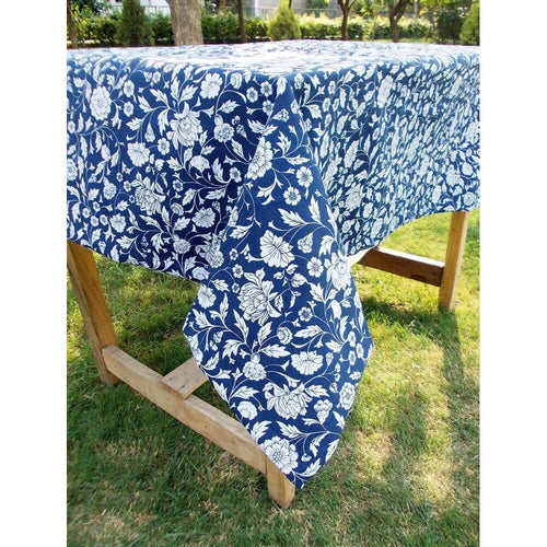 Buy INDIGO BLUE Cotton Rectangle Table Cloth