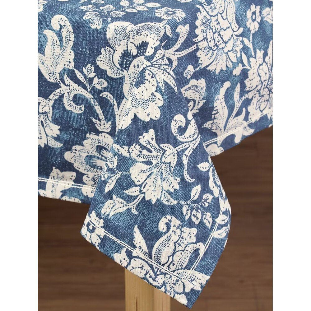 Buy INDIGO BLUE Cotton Rectangle Table Cloth