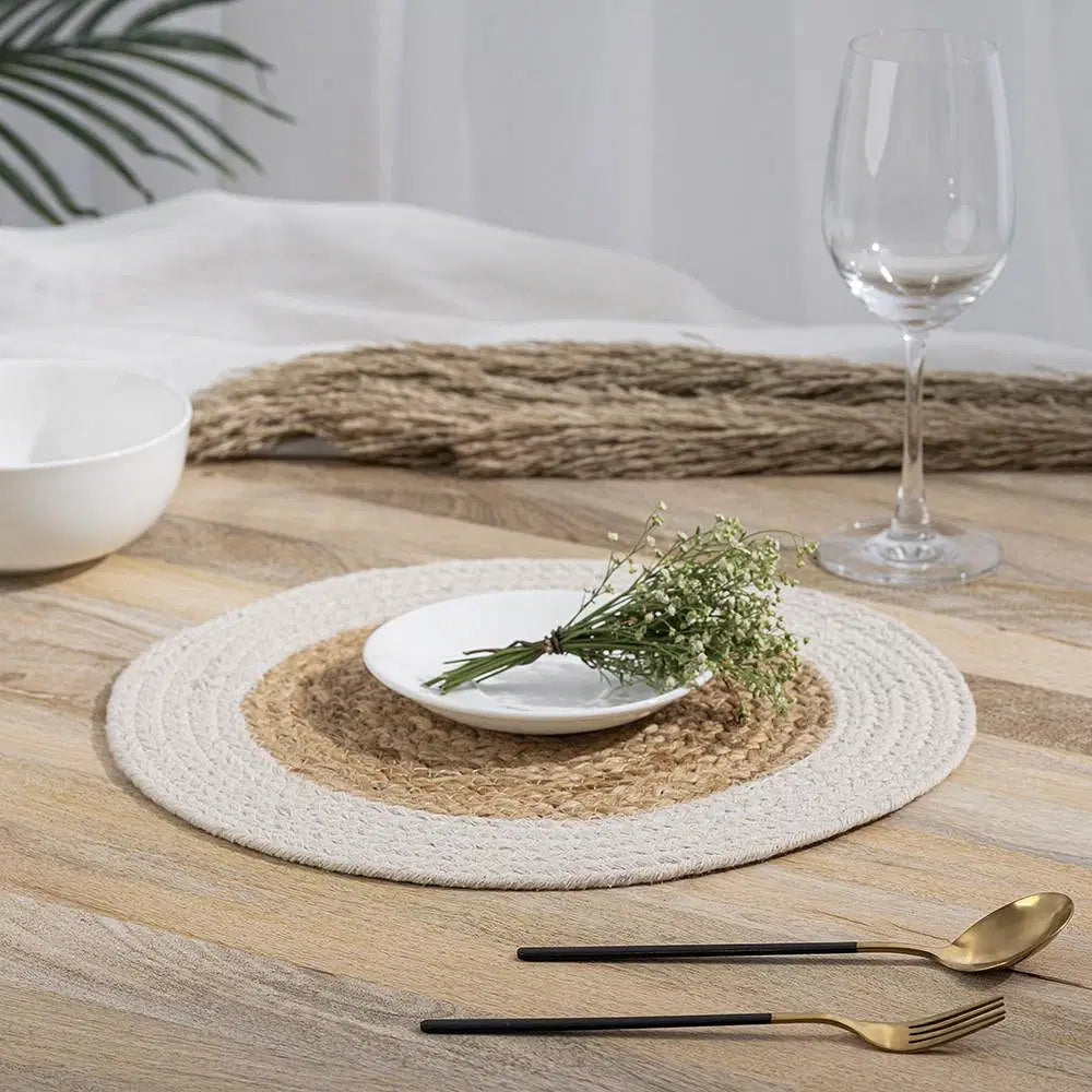 Buy Moonshine, Round Jute Dining Table Placemat – Set of 4