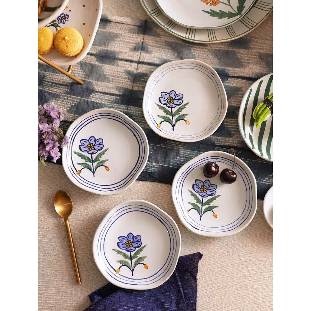 Buy Multicolour Ceramic Hand Painted Plates