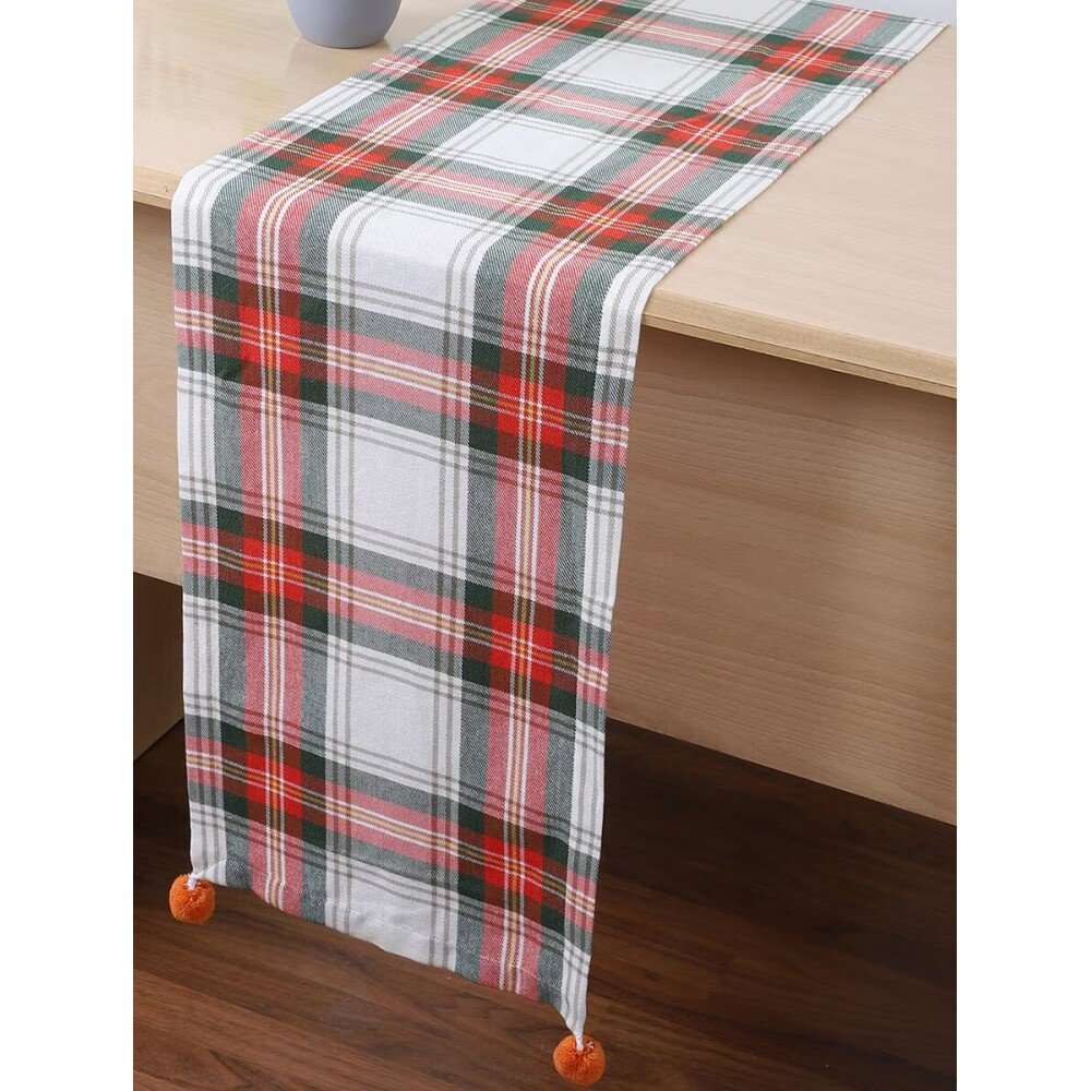 Buy Multicolour Cotton Abstract Rectangle Table Runner