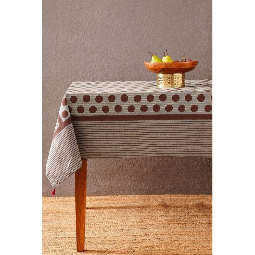 Buy Multicolour Cotton Block Print Table Cloth