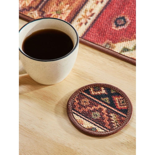 Buy Multicolour Cotton Hand Crafted Coaster & Trivet