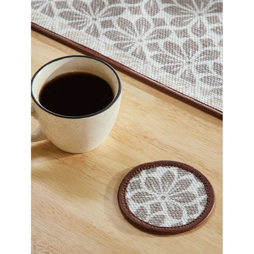 Buy Multicolour Cotton Hand Crafted Coaster & Trivet