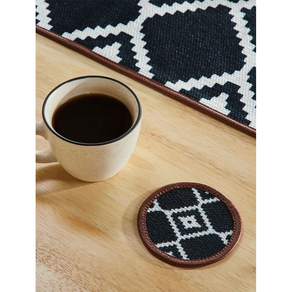 Buy Multicolour Cotton Hand Crafted Coaster & Trivet