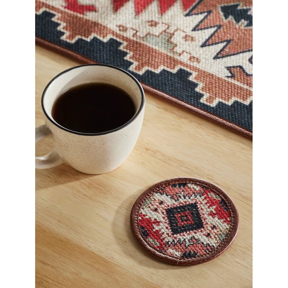 Buy Multicolour Cotton Hand Crafted Coaster & Trivet