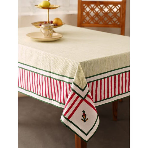 Buy Multicolour Cotton Rectangle Block Print Table Cloth