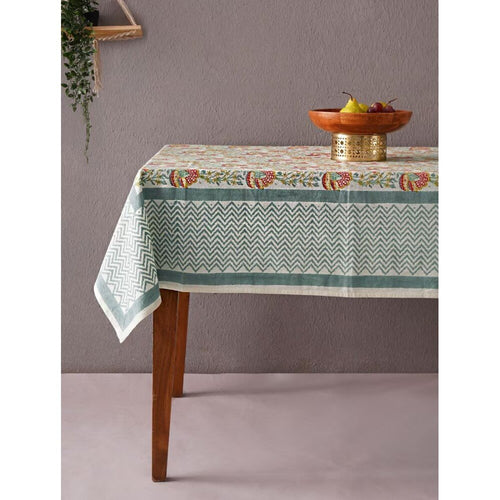 Buy Multicolour Cotton Rectangle Block Print Table Cloth