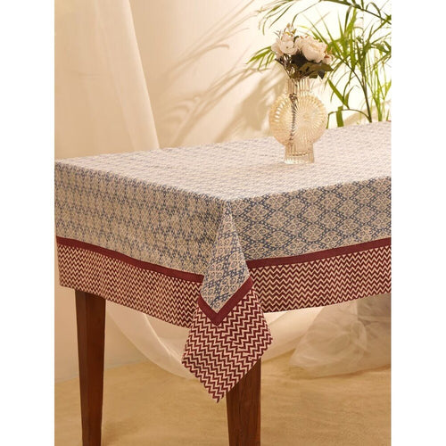 Buy Multicolour Cotton Rectangle Block Print Table Cloth