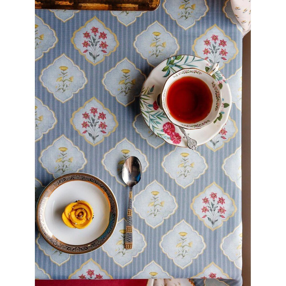 Buy Multicolour Cotton Rectangle Printed Table Cloth
