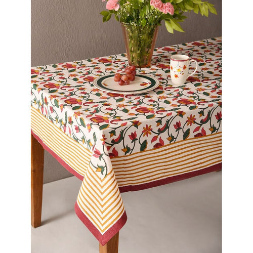 Buy Multicolour Cotton Rectangle Table Cloth
