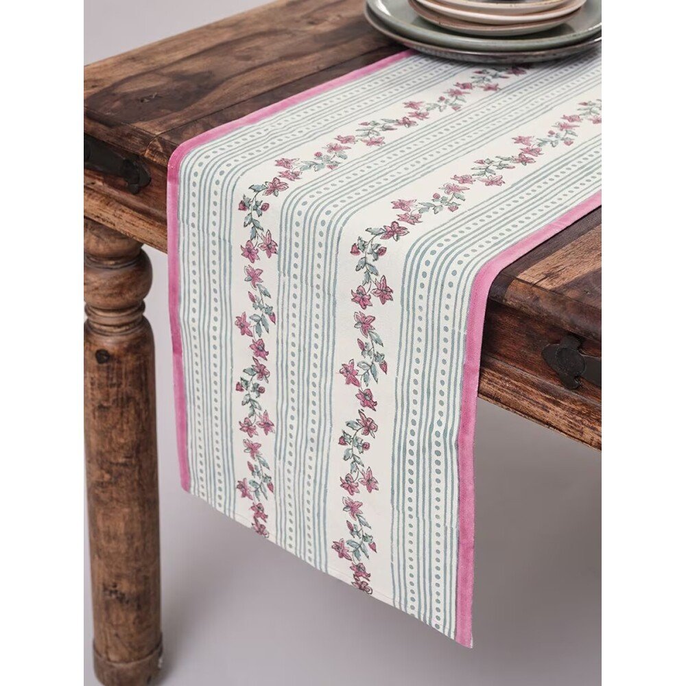 Buy Multicolour Cotton Table Runner