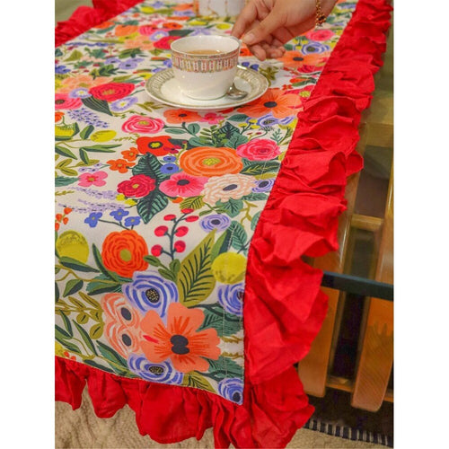 Buy Multicolour Hand Crafted Cotton Printed Rectangle Table Runner