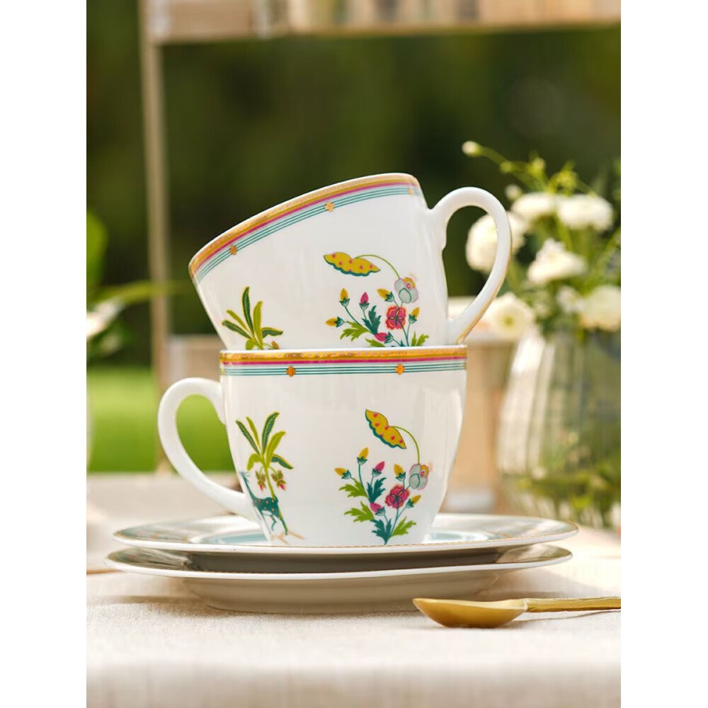 Buy Multicolour Hand Crafted Porcelain Cup