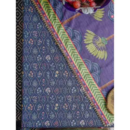Buy Multicolour Hand Crafted Velvet Printed Rectangle Table Runner
