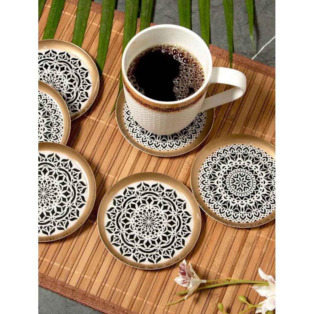 Buy Multicolour Iron Hand Crafted Coaster & Trivet
