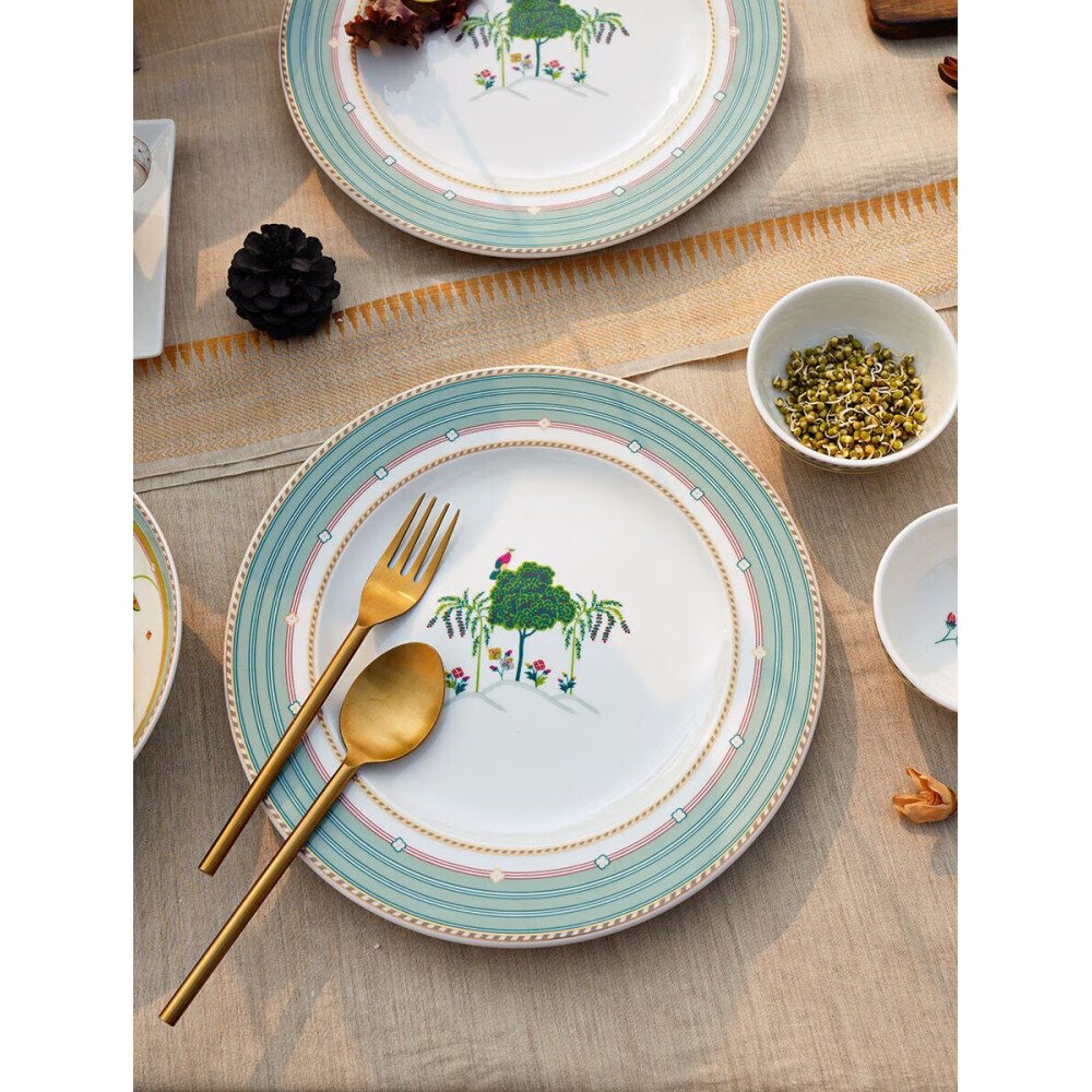 Buy Multicolour Porcelain Hand Crafted Plates