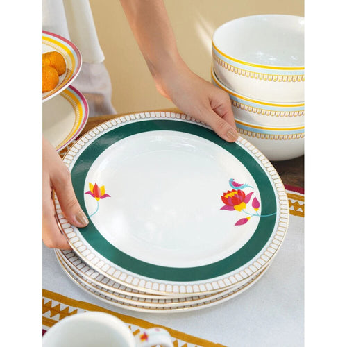 Buy Multicolour Porcelain Printed Plates