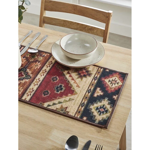 Buy Multicolour Printed Cotton Abstract Rectangle Table Runner