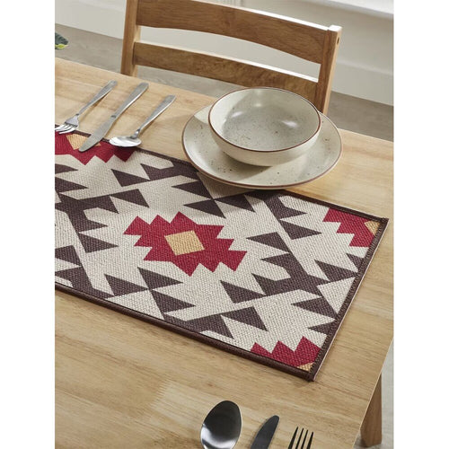 Buy Multicolour Printed Cotton Abstract Rectangle Table Runner