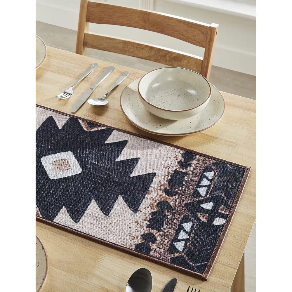 Buy Multicolour Printed Cotton Abstract Rectangle Table Runner