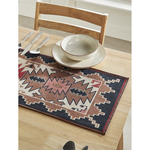 Buy Multicolour Printed Cotton Abstract Rectangle Table Runner