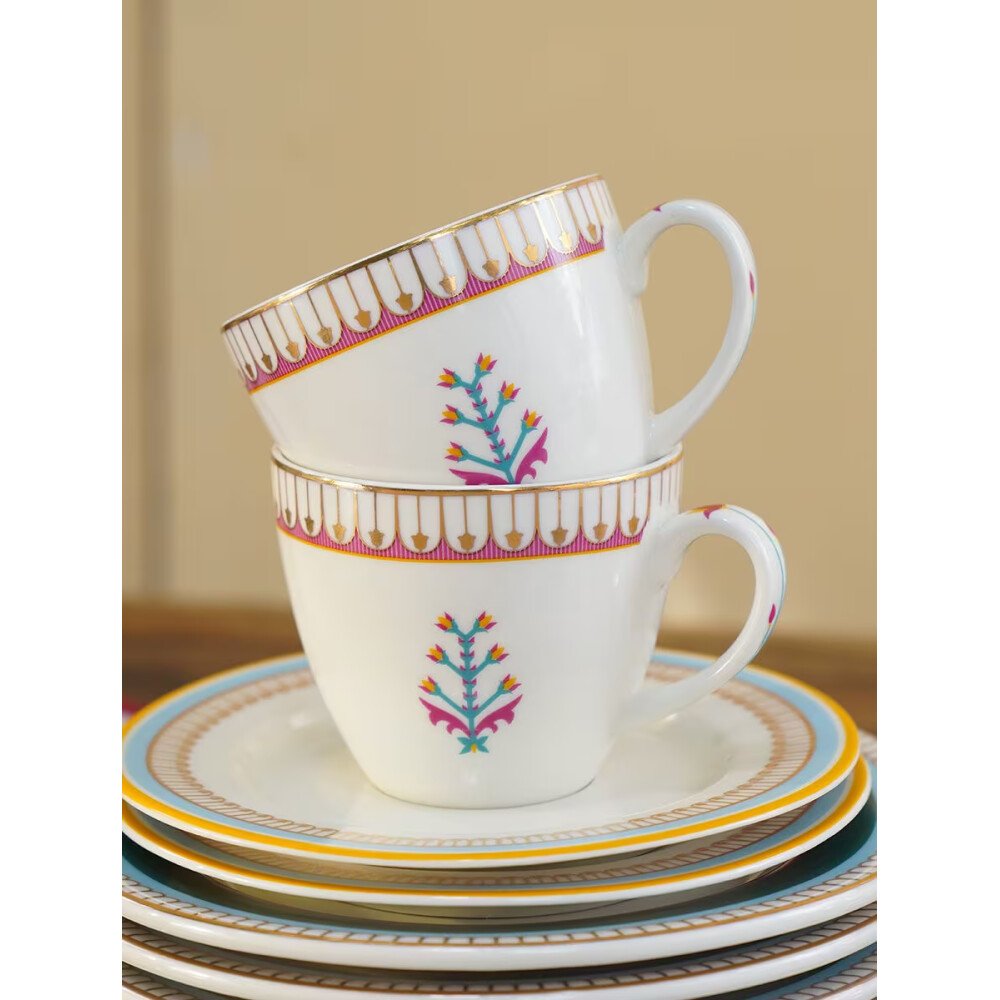 Buy Multicolour Printed Porcelain Cup