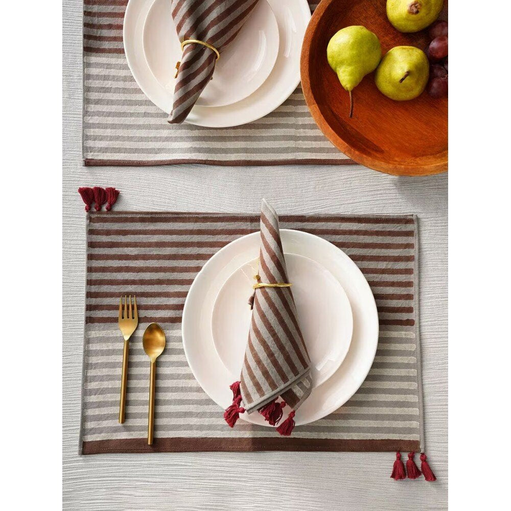Buy Multicolour Rectangle Cotton Dabu Mats