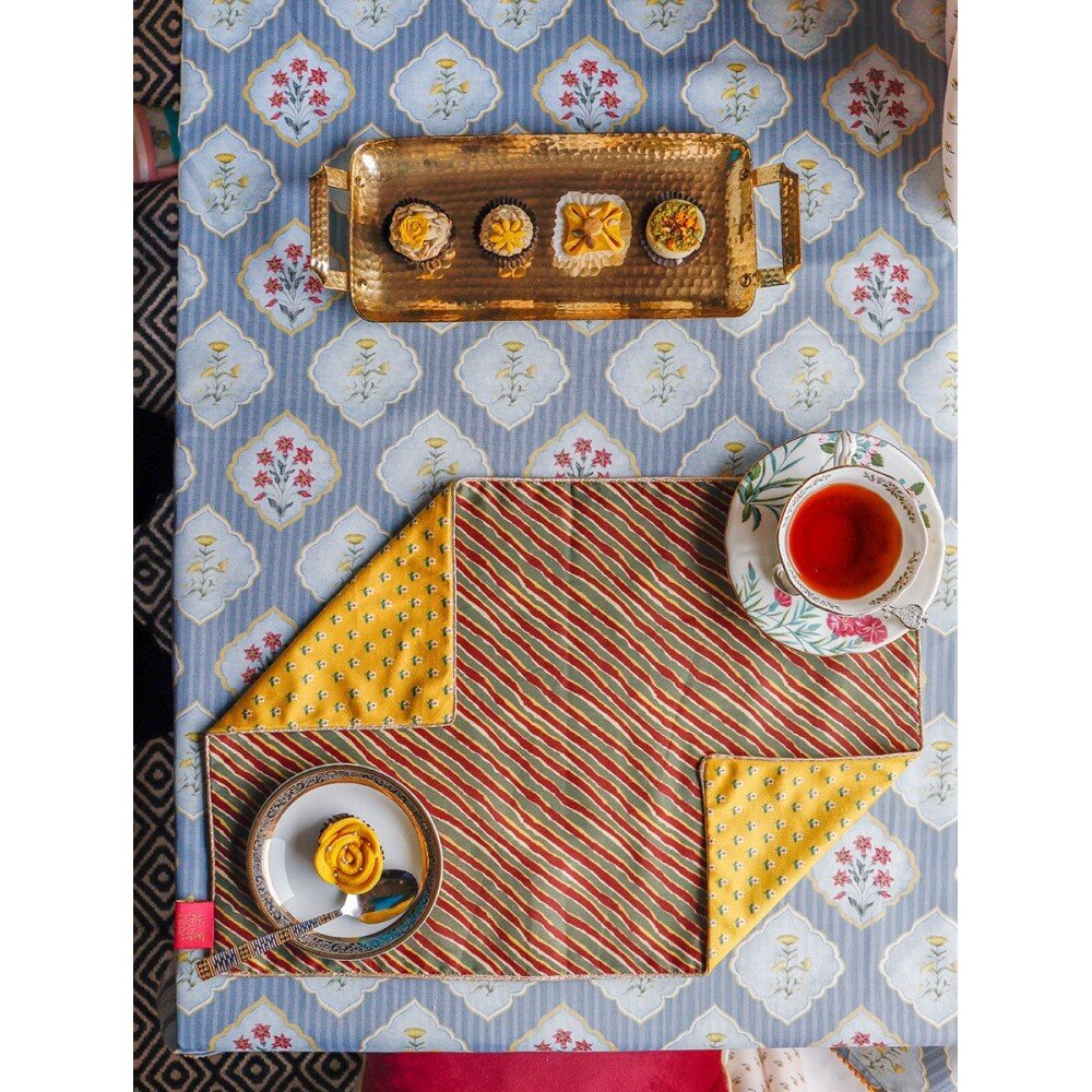 Buy Multicolour Rectangle Velvet Printed Mats