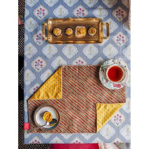 Buy Multicolour Rectangle Velvet Printed Mats
