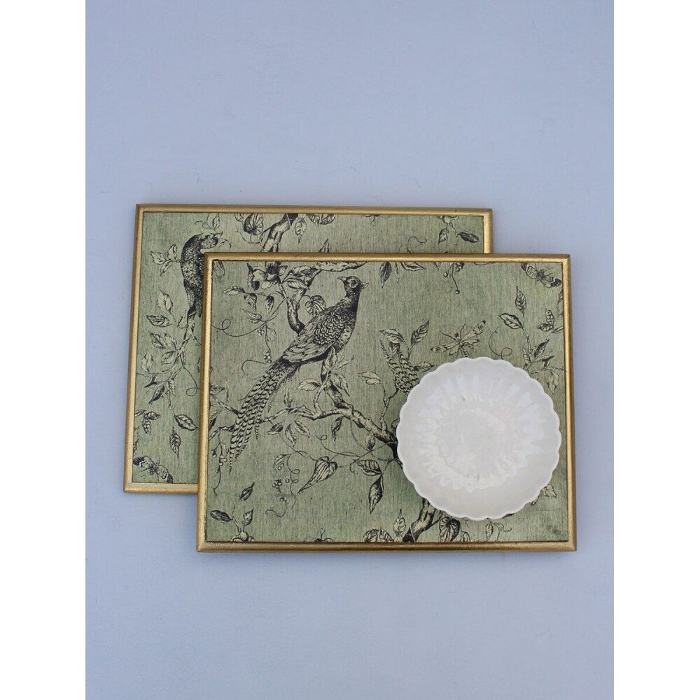 Buy Multicolour Wood Coaster & Trivet