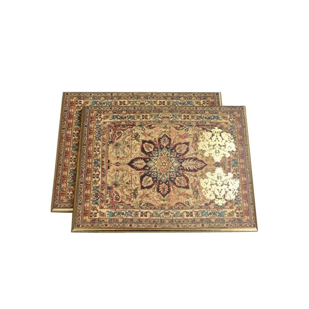 Buy Multicolour Wood Coaster & Trivet