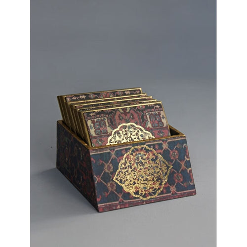 Buy Multicolour Wood Coaster & Trivet