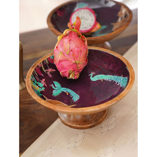 Buy Multicolour Wood Printed Plates