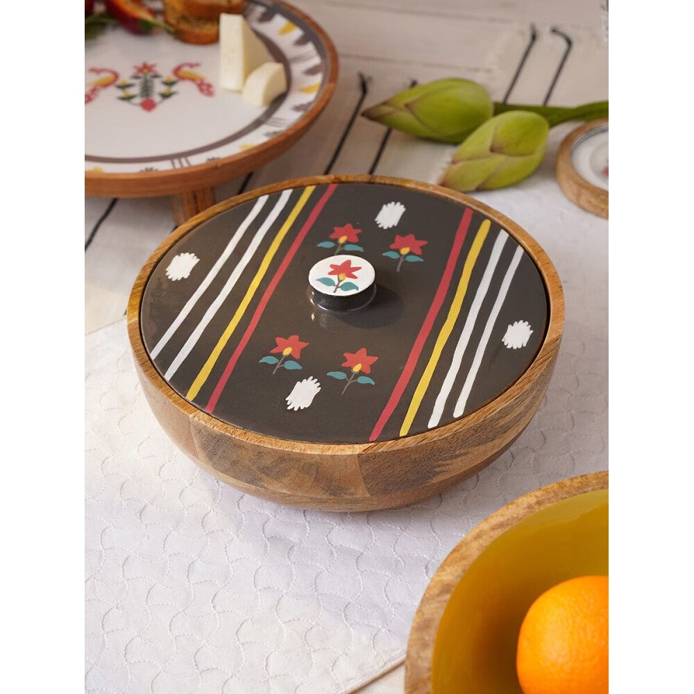 Buy Multicolour Wood Storage Container