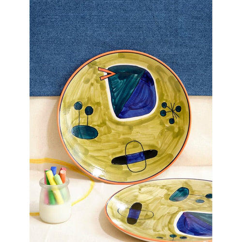 Buy Mustard Yellow Ceramic Hand Crafted Plates