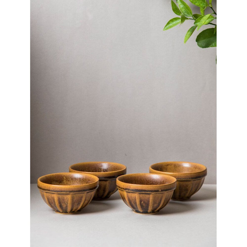 Buy Mustard Yellow Hand Crafted Stoneware Bowls