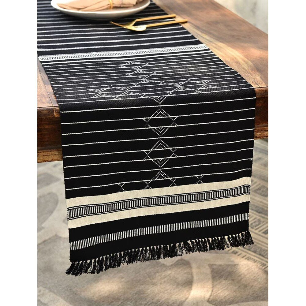 Buy Navy Blue Cotton Table Runner