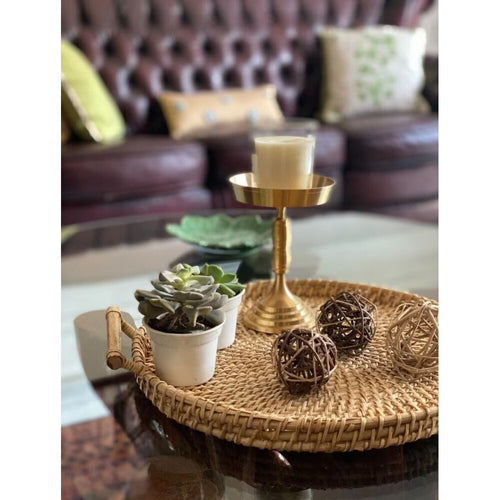 Buy Nude Brown Cane Solid Decor