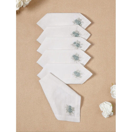 Buy Off White_Cream Cotton Printed Table Napkins