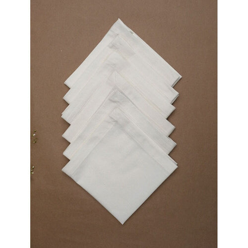 Buy Off White_Cream Cotton Printed Table Napkins