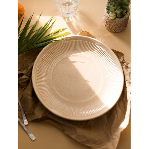 Buy Off White_Cream Hand Crafted Ceramic Plates