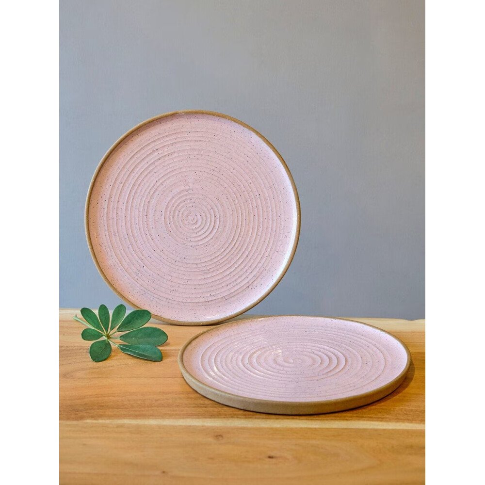 Buy Pink Ceramic Hand Crafted Plates