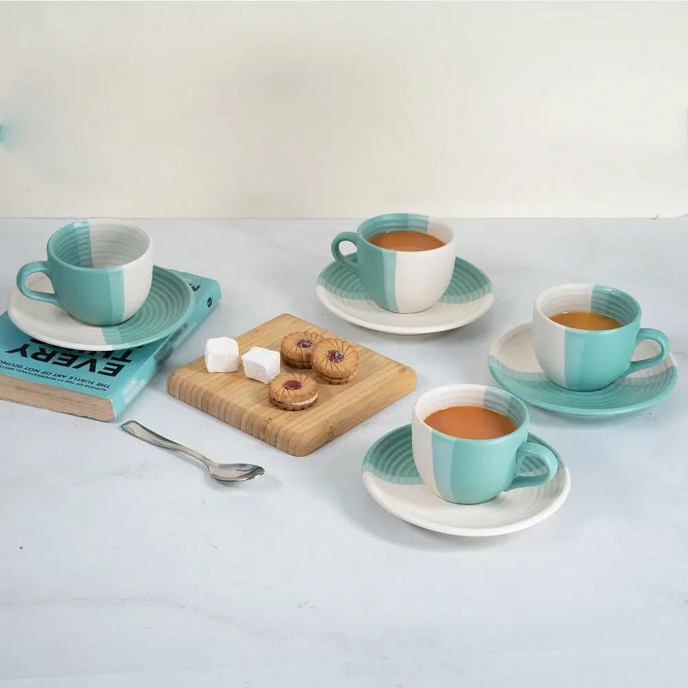 Buy Polychrome Set of 4 Cups and Saucers