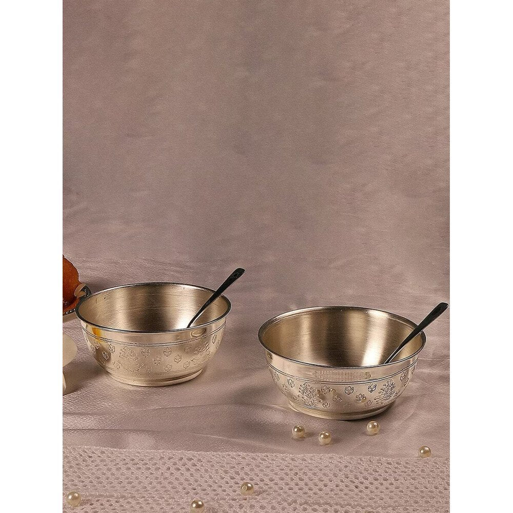 Buy Silver Hand Crafted Brass Bowls