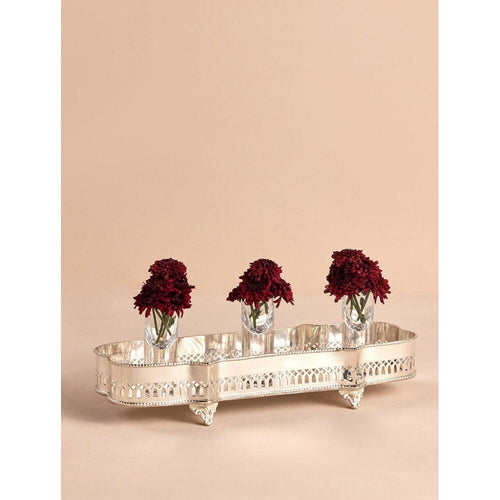 Buy Silver Hand Crafted Stainless Steel Tray/Platter