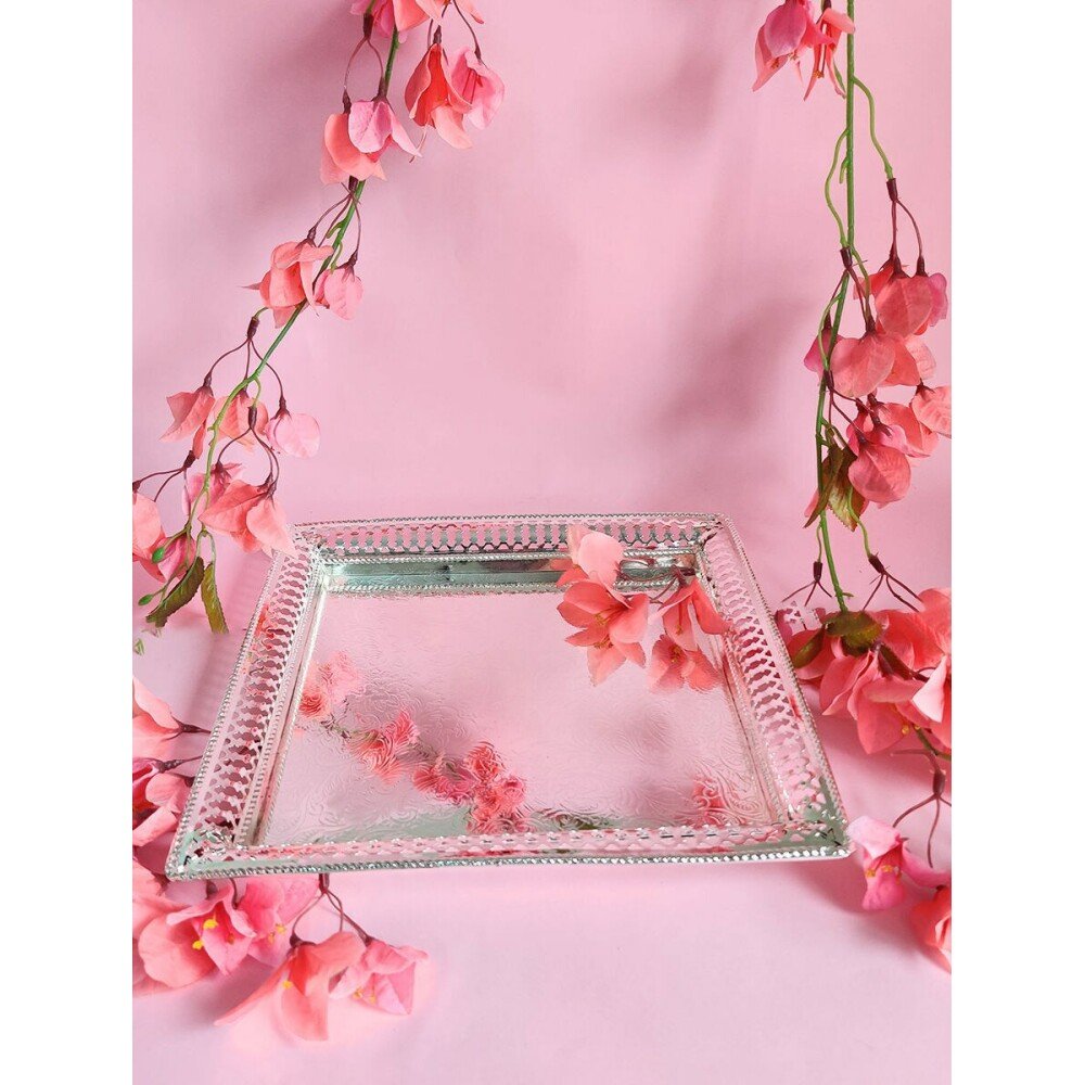 Buy Silver Silver Table Top Tray/Platter