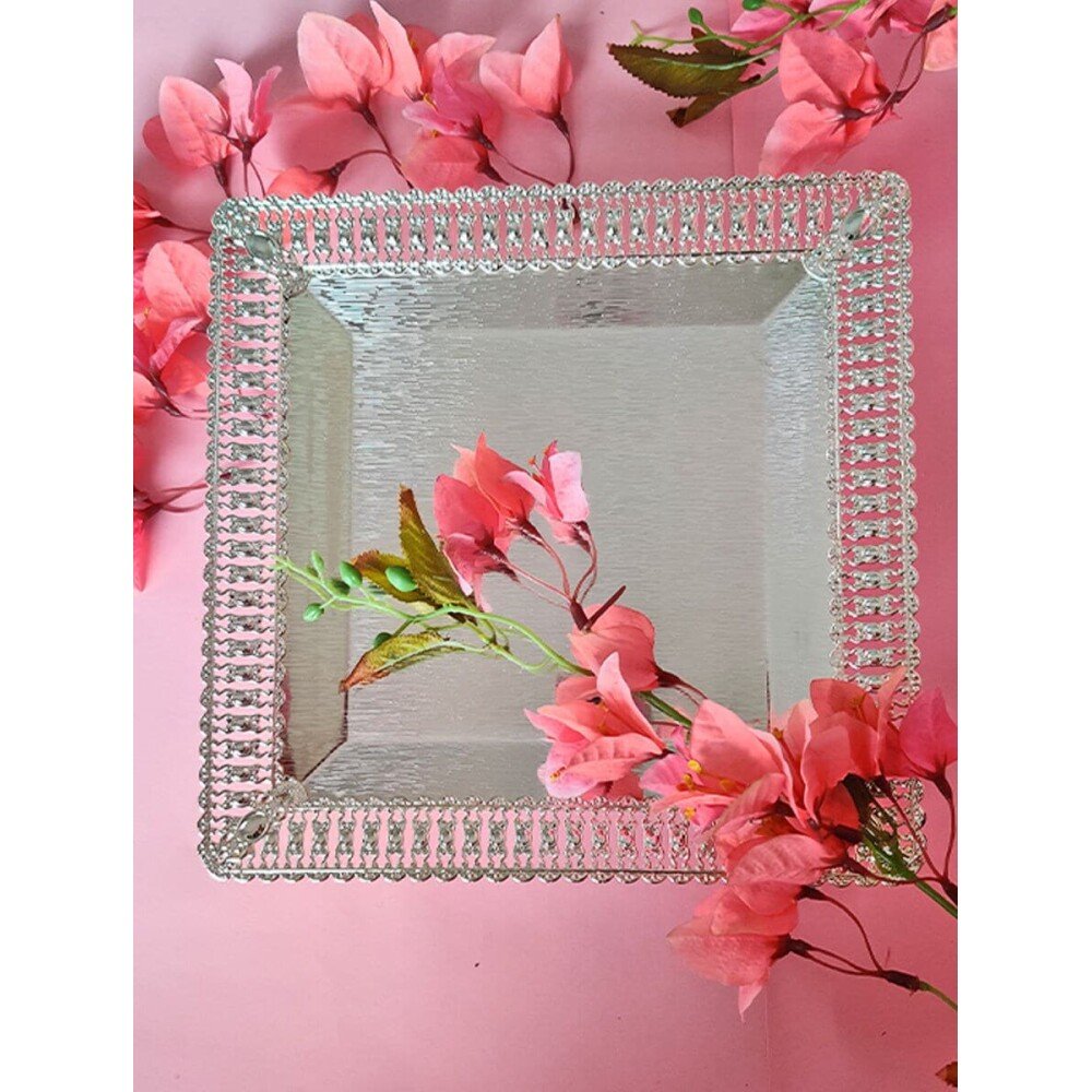 Buy Silver Silver Table Top Tray/Platter